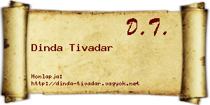 Dinda Tivadar névjegykártya